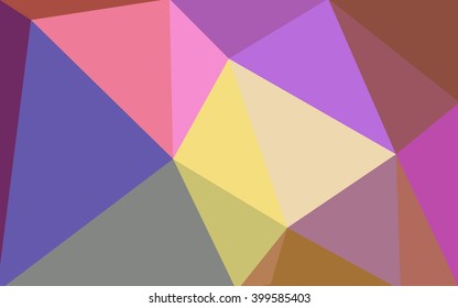 Multicolor polygonal illustration, which consist of triangles. Geometric background in Origami style with gradient. Triangular design for your business. Rainbow, spectrum image.