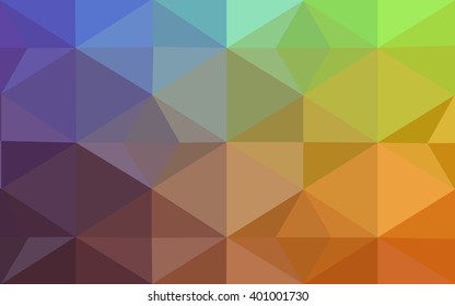 Multicolor polygonal illustration, which consist of triangles. Geometric background in Origami style with gradient. Triangular design for your business. Rainbow, spectrum image.