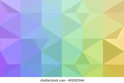 Multicolor polygonal illustration, which consist of triangles. Geometric background in Origami style with gradient. Triangular design for your business. Rainbow, spectrum image.