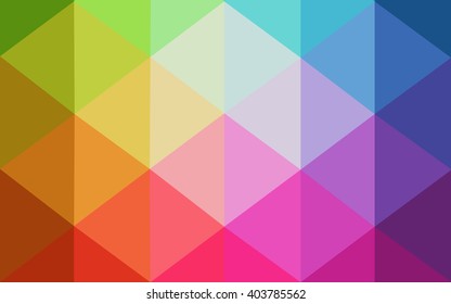 Multicolor polygonal illustration, which consist of triangles. Geometric background in Origami style with gradient. Triangular design for your business. Rainbow, spectrum image.