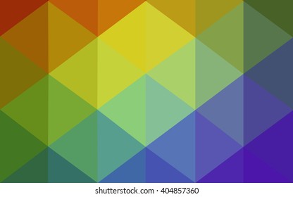 Multicolor polygonal illustration, which consist of triangles. Geometric background in Origami style with gradient. Triangular design for your business. Rainbow, spectrum image.