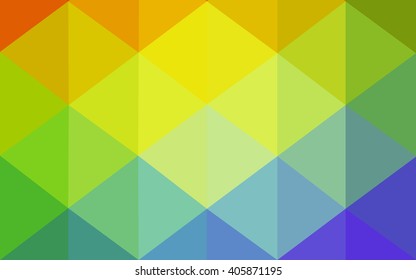 Multicolor polygonal illustration, which consist of triangles. Geometric background in Origami style with gradient. Triangular design for your business. Rainbow, spectrum image.