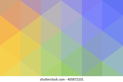 Multicolor polygonal illustration, which consist of triangles. Geometric background in Origami style with gradient. Triangular design for your business. Rainbow, spectrum image.