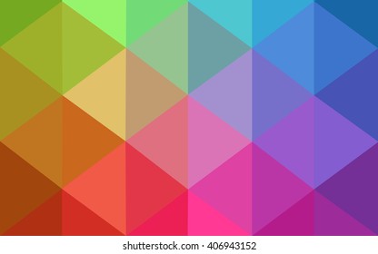 Multicolor polygonal illustration, which consist of triangles. Geometric background in Origami style with gradient. Triangular design for your business. Rainbow, spectrum image.