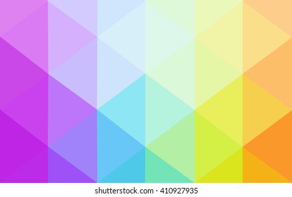 Multicolor polygonal illustration, which consist of triangles. Geometric background in Origami style with gradient. Triangular design for your business. Rainbow, spectrum image.