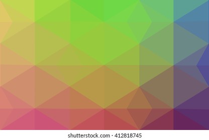 Multicolor polygonal illustration, which consist of triangles. Geometric background in Origami style with gradient. Triangular design for your business. Rainbow, spectrum image.