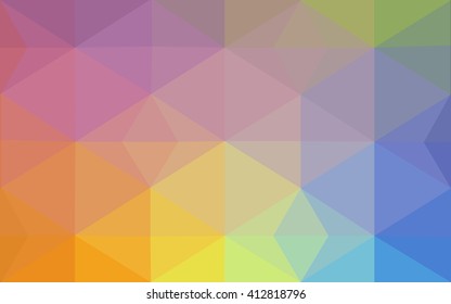 Multicolor polygonal illustration, which consist of triangles. Geometric background in Origami style with gradient. Triangular design for your business. Rainbow, spectrum image.