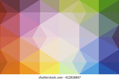 Multicolor polygonal illustration, which consist of triangles. Geometric background in Origami style with gradient. Triangular design for your business. Rainbow, spectrum image.