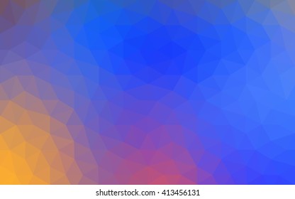 Multicolor polygonal illustration, which consist of triangles. Geometric background in Origami style with gradient. Triangular design for your business. Rainbow, spectrum image.