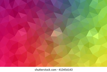 Multicolor polygonal illustration, which consist of triangles. Geometric background in Origami style with gradient. Triangular design for your business. Rainbow, spectrum image.