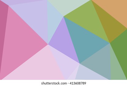Multicolor polygonal illustration, which consist of triangles. Geometric background in Origami style with gradient. Triangular design for your business. Rainbow, spectrum image.