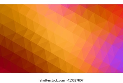 Multicolor polygonal illustration, which consist of triangles. Geometric background in Origami style with gradient. Triangular design for your business. Rainbow, spectrum image.