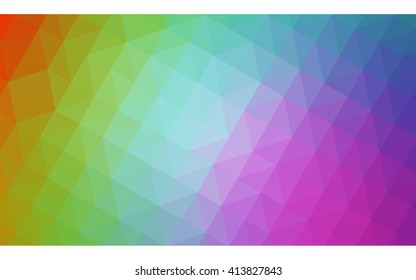 Multicolor polygonal illustration, which consist of triangles. Geometric background in Origami style with gradient. Triangular design for your business. Rainbow, spectrum image.