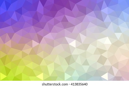 Multicolor polygonal illustration, which consist of triangles. Geometric background in Origami style with gradient. Triangular design for your business. Rainbow, spectrum image.