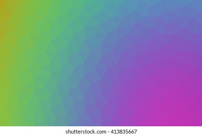 Multicolor polygonal illustration, which consist of triangles. Geometric background in Origami style with gradient. Triangular design for your business. Rainbow, spectrum image.