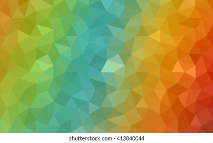 Multicolor polygonal illustration, which consist of triangles. Geometric background in Origami style with gradient. Triangular design for your business. Rainbow, spectrum image.