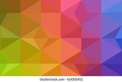 Multicolor polygonal illustration, which consist of triangles. Geometric background in Origami style with gradient. Triangular design for your business. Rainbow, spectrum image.