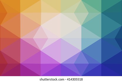 Multicolor polygonal illustration, which consist of triangles. Geometric background in Origami style with gradient. Triangular design for your business. Rainbow, spectrum image.