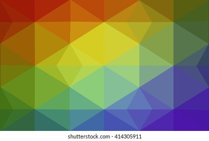 Multicolor polygonal illustration, which consist of triangles. Geometric background in Origami style with gradient. Triangular design for your business. Rainbow, spectrum image.