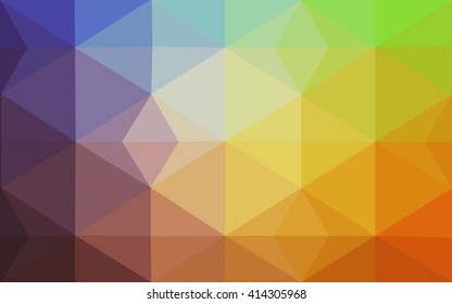 Multicolor polygonal illustration, which consist of triangles. Geometric background in Origami style with gradient. Triangular design for your business. Rainbow, spectrum image.