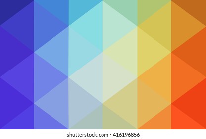 Multicolor polygonal illustration, which consist of triangles. Geometric background in Origami style with gradient. Triangular design for your business. Rainbow, spectrum image.