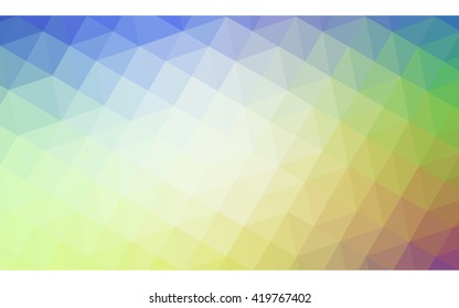 Multicolor polygonal illustration, which consist of triangles. Geometric background in Origami style with gradient. Triangular design for your business. Rainbow, spectrum image.