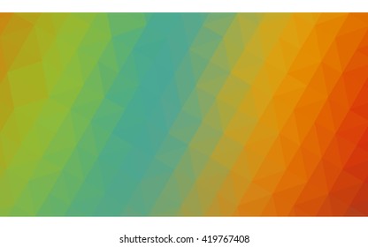 Multicolor polygonal illustration, which consist of triangles. Geometric background in Origami style with gradient. Triangular design for your business. Rainbow, spectrum image.