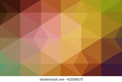 Multicolor polygonal illustration, which consist of triangles. Geometric background in Origami style with gradient. Triangular design for your business. Rainbow, spectrum image.