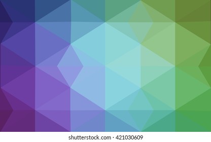 Multicolor polygonal illustration, which consist of triangles. Geometric background in Origami style with gradient. Triangular design for your business. Rainbow, spectrum image.