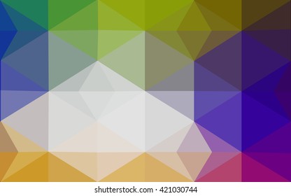 Multicolor polygonal illustration, which consist of triangles. Geometric background in Origami style with gradient. Triangular design for your business. Rainbow, spectrum image.