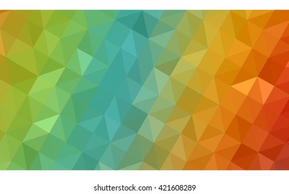 Multicolor polygonal illustration, which consist of triangles. Geometric background in Origami style with gradient. Triangular design for your business. Rainbow, spectrum image.