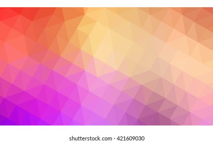 Multicolor polygonal illustration, which consist of triangles. Geometric background in Origami style with gradient. Triangular design for your business. Rainbow, spectrum image.