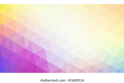 Multicolor polygonal illustration, which consist of triangles. Geometric background in Origami style with gradient. Triangular design for your business. Rainbow, spectrum image.