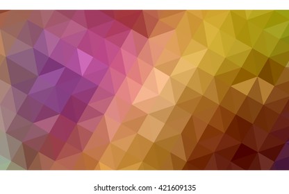 Multicolor polygonal illustration, which consist of triangles. Geometric background in Origami style with gradient. Triangular design for your business. Rainbow, spectrum image.