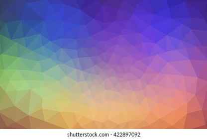 Multicolor polygonal illustration, which consist of triangles. Geometric background in Origami style with gradient. Triangular design for your business. Rainbow, spectrum image.