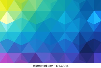 Multicolor polygonal illustration, which consist of triangles. Geometric background in Origami style with gradient. Triangular design for your business. Rainbow, spectrum image.