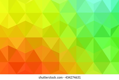 Multicolor polygonal illustration, which consist of triangles. Geometric background in Origami style with gradient. Triangular design for your business. Rainbow, spectrum image.