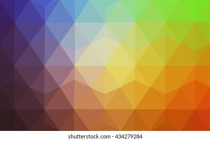 Multicolor polygonal illustration, which consist of triangles. Geometric background in Origami style with gradient. Triangular design for your business. Rainbow, spectrum image.