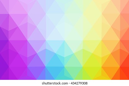 Multicolor polygonal illustration, which consist of triangles. Geometric background in Origami style with gradient. Triangular design for your business. Rainbow, spectrum image.