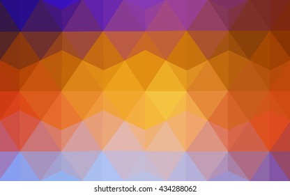 Multicolor polygonal illustration, which consist of triangles. Geometric background in Origami style with gradient. Triangular design for your business. Rainbow, spectrum image.