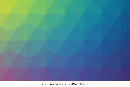 Multicolor polygonal illustration, which consist of triangles. Geometric background in Origami style with gradient. Triangular design for your business. Rainbow, spectrum image.