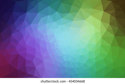 Multicolor polygonal illustration, which consist of triangles. Geometric background in Origami style with gradient. Triangular design for your business. Rainbow, spectrum image.