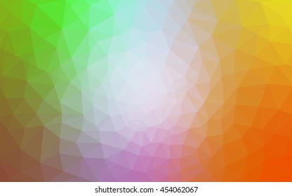 Multicolor polygonal illustration, which consist of triangles. Geometric background in Origami style with gradient. Triangular design for your business. Rainbow, spectrum image.