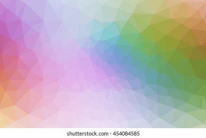 Multicolor polygonal illustration, which consist of triangles. Geometric background in Origami style with gradient. Triangular design for your business. Rainbow, spectrum image.