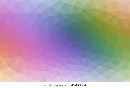 Multicolor polygonal illustration, which consist of triangles. Geometric background in Origami style with gradient. Triangular design for your business. Rainbow, spectrum image.