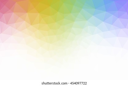 Multicolor polygonal illustration, which consist of triangles. Geometric background in Origami style with gradient. Triangular design for your business. Rainbow, spectrum image.