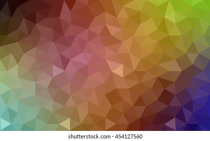 Multicolor polygonal illustration, which consist of triangles. Geometric background in Origami style with gradient. Triangular design for your business. Rainbow, spectrum image.