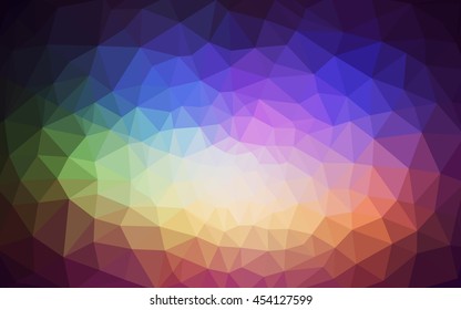 Multicolor polygonal illustration, which consist of triangles. Geometric background in Origami style with gradient. Triangular design for your business. Rainbow, spectrum image.