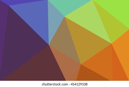 Multicolor polygonal illustration, which consist of triangles. Geometric background in Origami style with gradient. Triangular design for your business. Rainbow, spectrum image.
