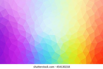 Multicolor polygonal illustration, which consist of triangles. Geometric background in Origami style with gradient. Triangular design for your business. Rainbow, spectrum image.